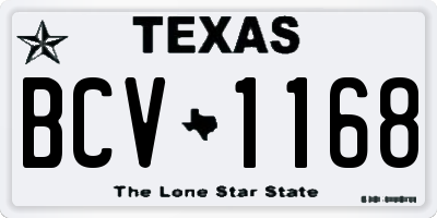 TX license plate BCV1168