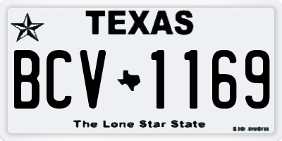 TX license plate BCV1169
