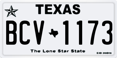 TX license plate BCV1173