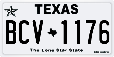TX license plate BCV1176