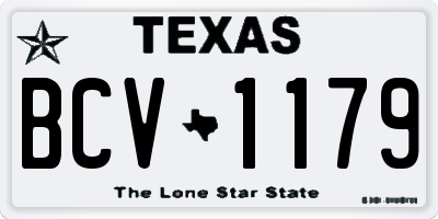TX license plate BCV1179