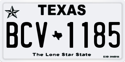 TX license plate BCV1185