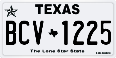 TX license plate BCV1225