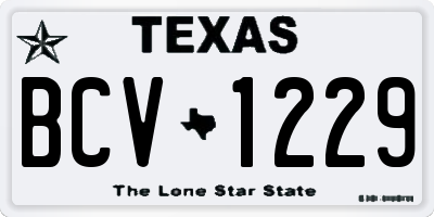 TX license plate BCV1229