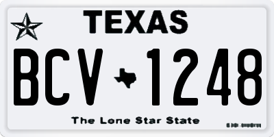 TX license plate BCV1248