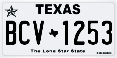 TX license plate BCV1253
