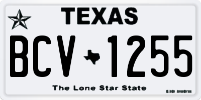 TX license plate BCV1255
