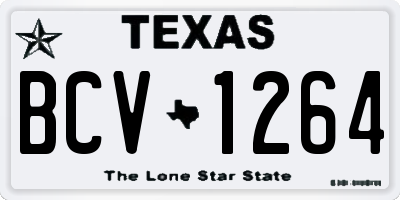 TX license plate BCV1264