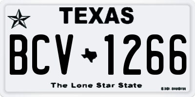 TX license plate BCV1266