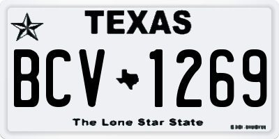 TX license plate BCV1269