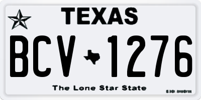 TX license plate BCV1276
