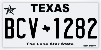TX license plate BCV1282