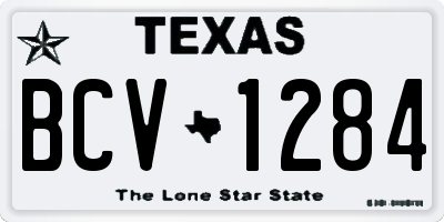 TX license plate BCV1284