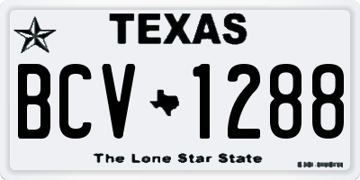 TX license plate BCV1288