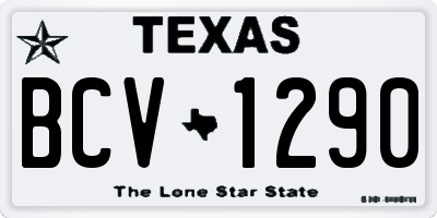 TX license plate BCV1290