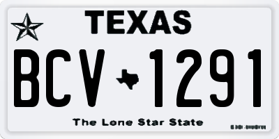 TX license plate BCV1291