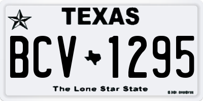 TX license plate BCV1295