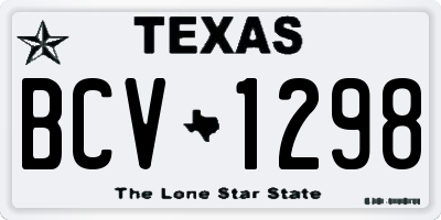 TX license plate BCV1298