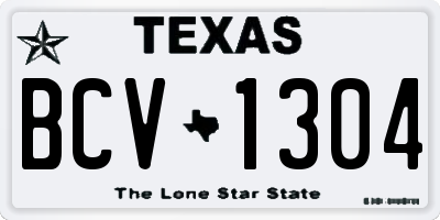 TX license plate BCV1304