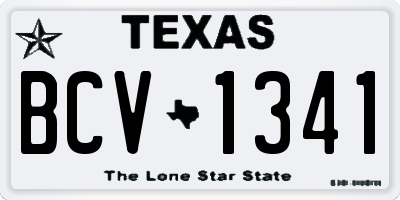 TX license plate BCV1341