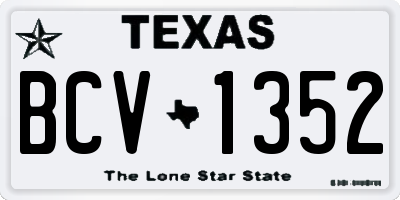 TX license plate BCV1352