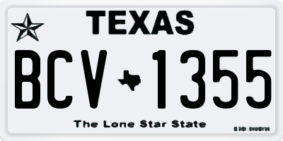 TX license plate BCV1355