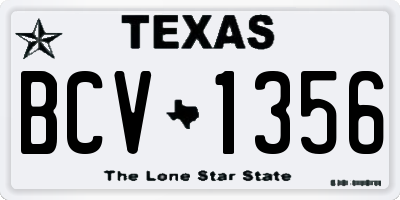 TX license plate BCV1356