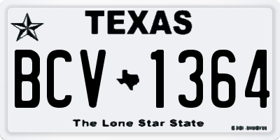 TX license plate BCV1364