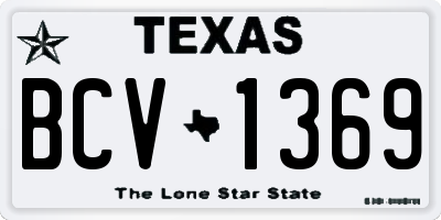TX license plate BCV1369
