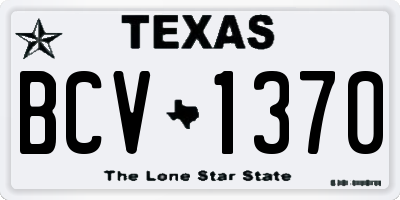 TX license plate BCV1370