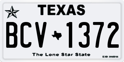 TX license plate BCV1372