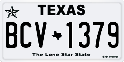 TX license plate BCV1379