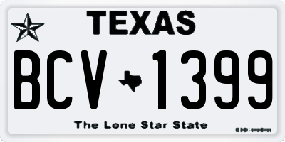 TX license plate BCV1399