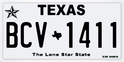 TX license plate BCV1411