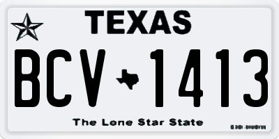 TX license plate BCV1413