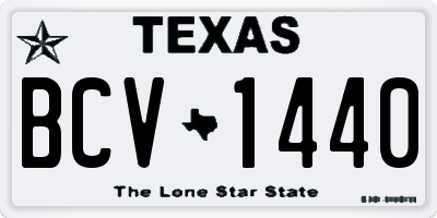 TX license plate BCV1440
