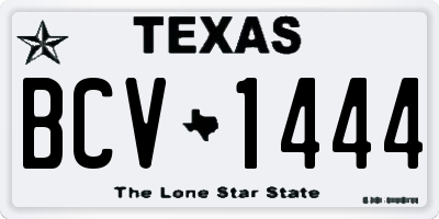 TX license plate BCV1444