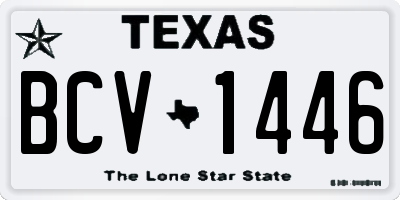 TX license plate BCV1446