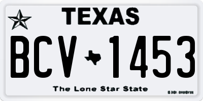 TX license plate BCV1453