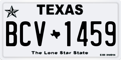TX license plate BCV1459
