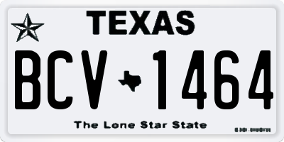 TX license plate BCV1464