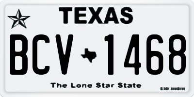 TX license plate BCV1468