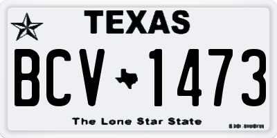 TX license plate BCV1473