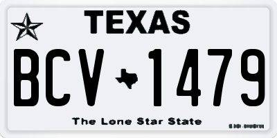 TX license plate BCV1479