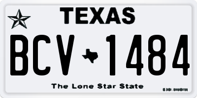 TX license plate BCV1484