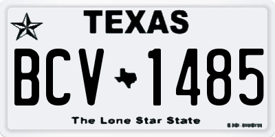 TX license plate BCV1485