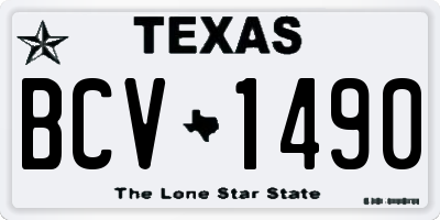 TX license plate BCV1490