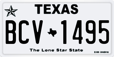 TX license plate BCV1495
