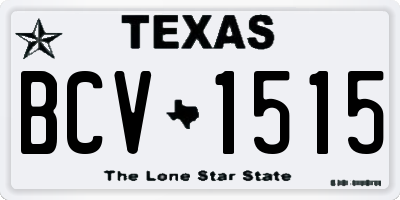 TX license plate BCV1515