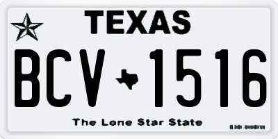 TX license plate BCV1516